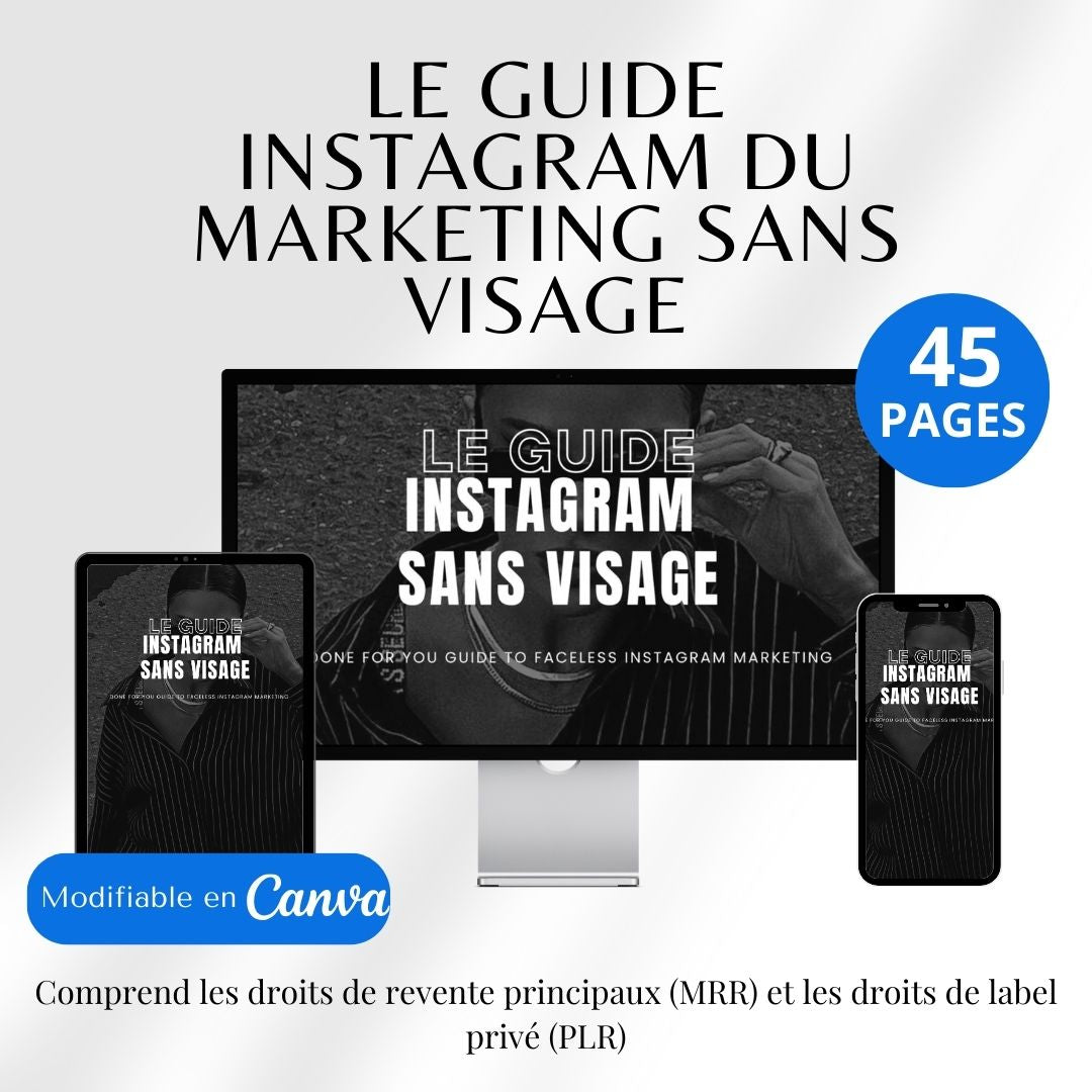 Marketing TikTok Sans Visage - Le Guide Ultime pour Vendre des Produits Digitaux avec PLR et MRR