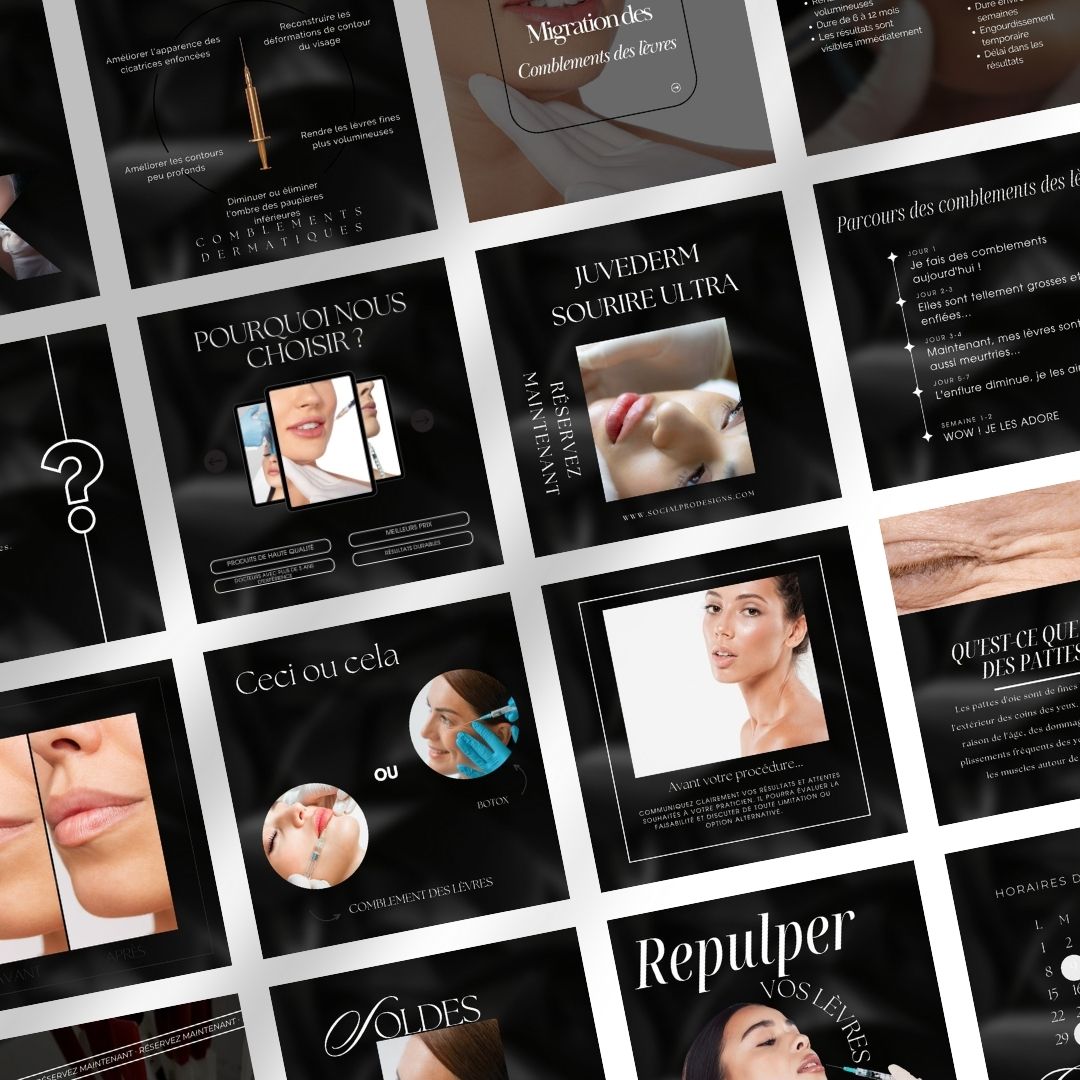 Pack de Templates Instagram Spécial Botox | Médecine Esthétique & Injections