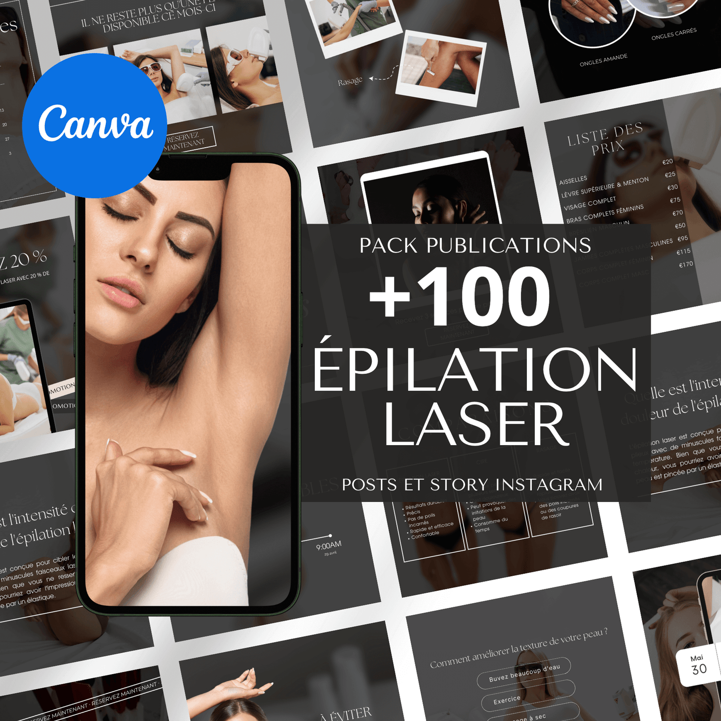 Mega Bundle Beauté : +900 Templates Instagram Ésthétique