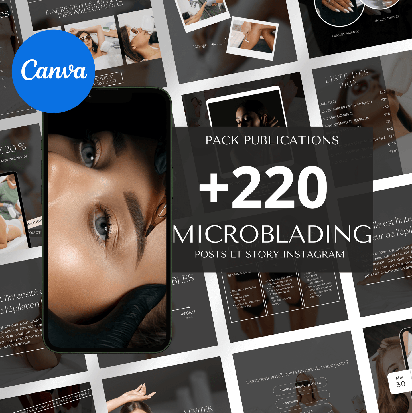 Mega Bundle Beauté : +900 Templates Instagram Ésthétique