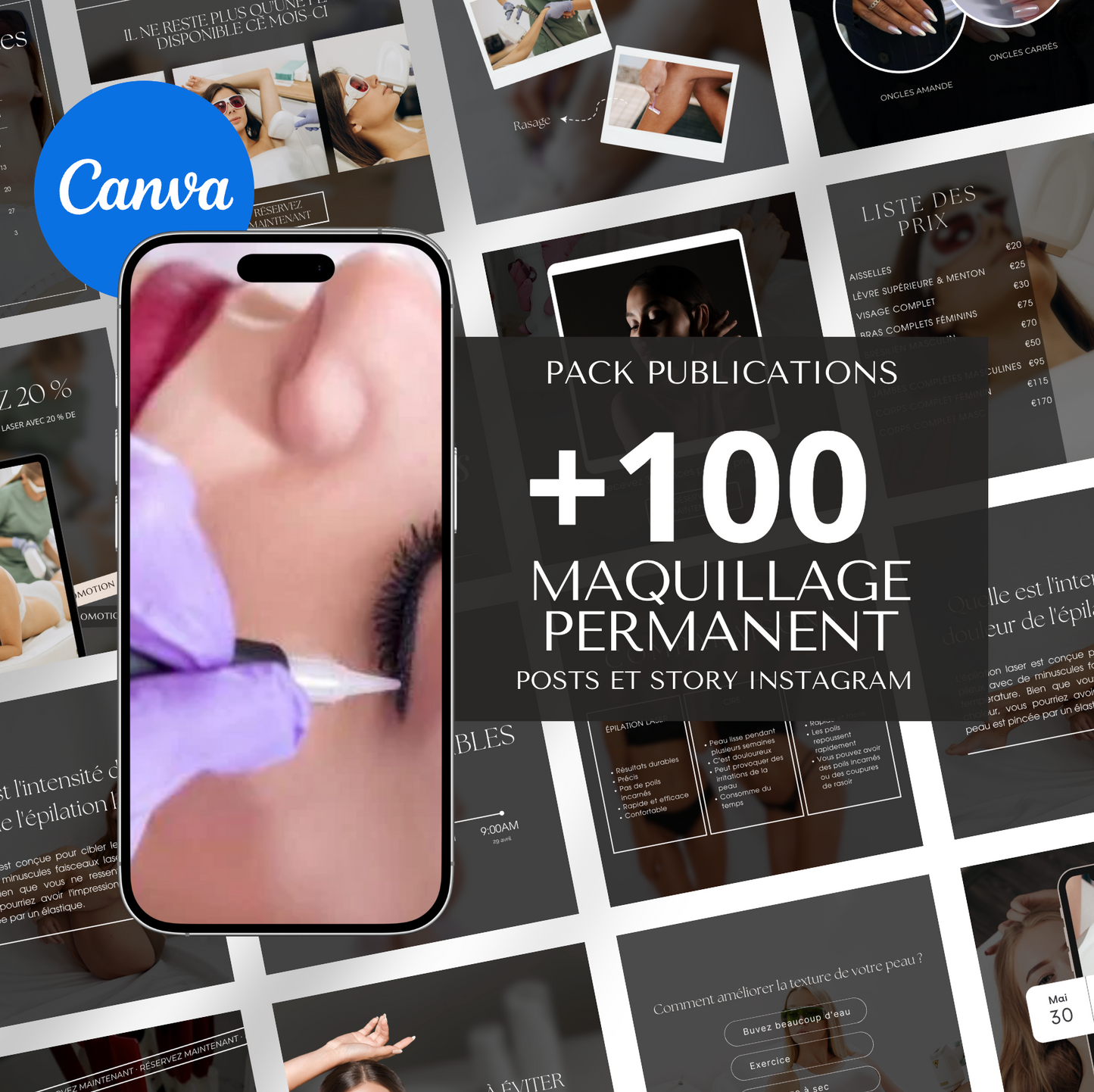 Mega Bundle Beauté : +900 Templates Instagram Ésthétique