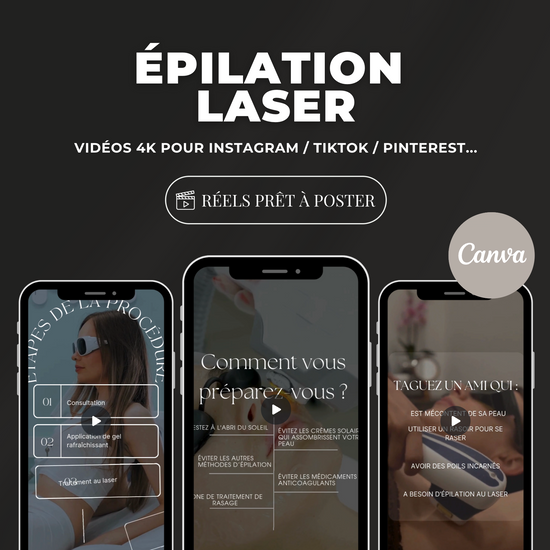 Vidéos Canva Personnalisables pour Promouvoir l’Épilation Laser sur Instagram