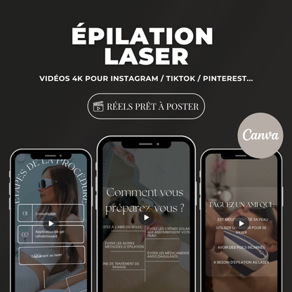 Vidéos Canva Personnalisables pour Promouvoir l’Épilation Laser sur Instagram